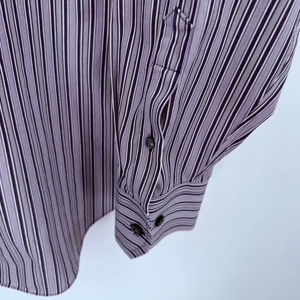 Banana Republic‎ Mens Striped Dress Shirt 15-15 1/2 M Classic Fit Non Iron